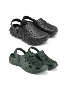 BERSACHE  Men Pack Of 2 Clogs Flip Flops