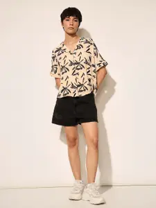 ONLY Women Cuban Collar Abstract Printed Casual Shirt