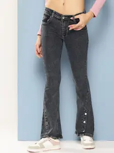 BAESD Women Comfort Relaxed Fit Low Distress Light Fade Stretchable Jeans