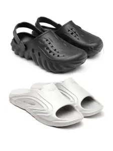 BERSACHE Men Pack of 2 Self Design Sliders