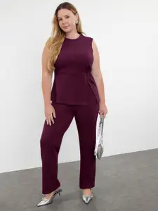 Trendyol Round Neck Top & Trousers