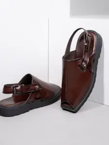 House of Pataudi Men Lightweight Peshawari Sandals