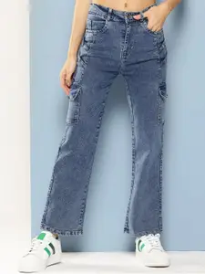 BAESD Girls Comfort Relaxed Fit  Cargo Stretchable Jeans