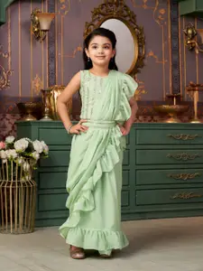 BAESD Girls Embroidered Lehenga & Blouse With Dupatta