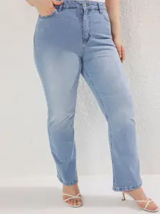 Trendyol Women Printed Regular Fit Clean Look Heavy Fade Stretchable Jeans