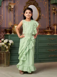 BAESD Girls Embellished Lehenga & Blouse With Dupatta