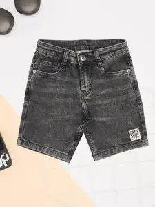 Pantaloons Junior Boys Washed Mid-Rise Regular Fit Denim Shorts