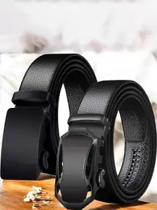 The Roadster Lifestyle Co. Men Set Of 2 Textured Belts