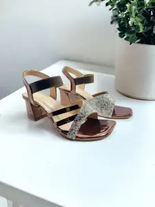 FABBMATE Embellished Party Block Heel