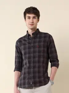 U.S. Polo Assn. Men Classic Tailored Fit Tartan Checked Cotton Casual Shirt