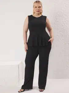 Trendyol ROund Neck Top With Trousers Co-Ords