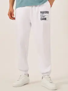 Styli Men Placement Football Print Oversized Fit Jogger With Elasticated Hem