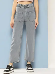 BAESD Women Comfort Relaxed Fit Highly Distressed Heavy Fade Stretchable Jeans