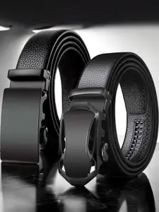 The Roadster Lifestyle Co. Men Set Of 2 Textured Belts
