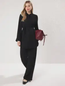 Trendyol Shirt Collar Long Sleeves Top With Trousers