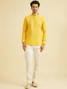 Manyavar Mandarin Collar Short Kurta