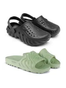 BERSACHE Men Pack Of 2 Slip-On Clogs