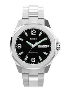 Timex Men Brass Dial & Stainless Steel Bracelet Style Straps Analogue Watch TW2W92700