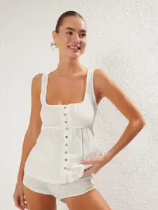 Trendyol Square Neck Sleeveless Top With Shorts