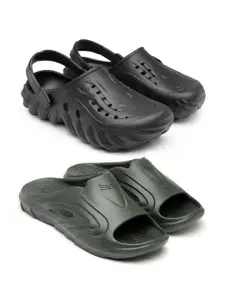 BERSACHE Men Set of 2 Slip-On Clogs