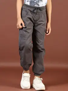 V-Mart Boys Regular Fit Cotton Flat-Front Cargo Styles Joggers