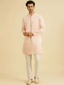Manyavar Mandarin Collar Straight Kurta And Pyjamas