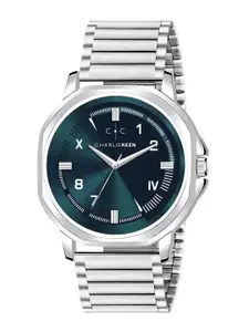 CHARLIEKEEN Men Brass Dial & Stainless Steel Straps Analogue Watch CC-GR005-BLU-CH