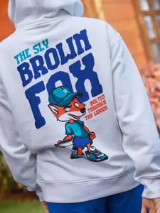 Bonkers Corner Women Printed Hooded Sweatshirt