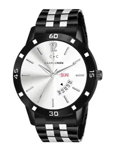 CHARLIEKEEN Men Brass Dial & Stainless Steel Straps Analogue Watch CC-GR004-SLV-CH