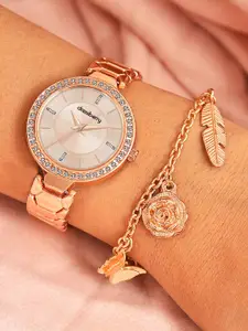 Dressberry Women Watche & Bracelet Gift Set