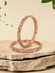 Anouk Set Of 2 Gold-Plated Pearls Studded Bangles