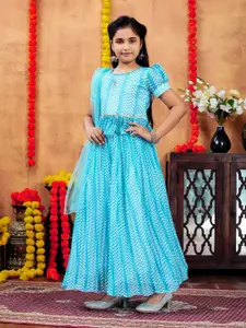 BAESD Girls Printed Ready to Wear Lehenga & Blouse With Dupatta