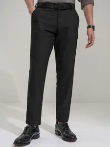 HIGHLANDER Men Comfort Slim Fit High-Rise Trousers