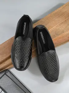 Provogue Men Textured Ethnic Mojaris Casual Shoes