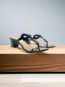 FABBMATE Embellished Party High-Top Comfort Peep Toes