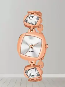 SZN Women Dial & Stainless Steel Wrap Around Straps Analogue Watch Copper Pari