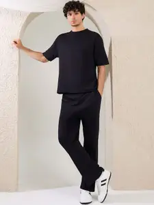 Styli Pure Cotton Round Neck T-Shirt & Trousers