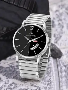 CHARLIEKEEN Men Brass Dial & Wrap Around Straps Analogue Watch CC-GR003-BLK-CH