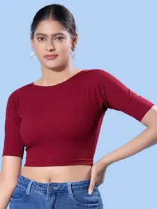VAMAS - THE DESIGNER BLOUSES Fitted Crop Top