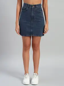 The Roadster Lifestyle Co.Women Cotton Denim Mini Skirt