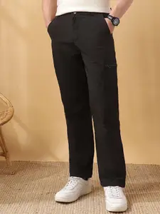 Dennis Lingo Men Solid Straight Fit Parachute Cargo Trousers
