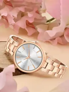 SZN Women Round Dial & Stainless Steel Straps Analogue Watch Silver dial laddyG1SZN