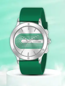 CHARLIEKEEN Men Brass Printed Dial Analogue Watch CC-GR022-GRN-GRN