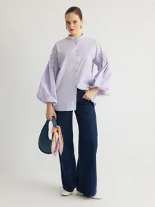 Trendyol Women Pinstripes Opaque Striped Casual Shirt