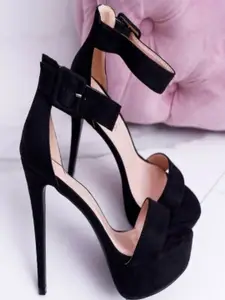 GLO GLAMP Suede Party Slim Heeled Sandals