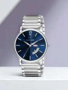 CHARLIEKEEN Men Brass Dial & Stainless Steel Straps Analogue Watch CC-GR003-BLU-CH