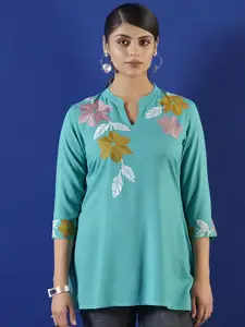 Anouk Women Floral Embroidered Thread Work  Kurti