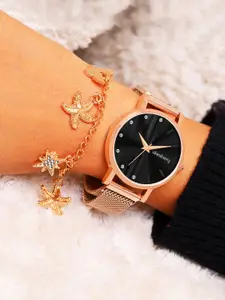 Dressberry Women Embellished Reset Time Watches Gift Set