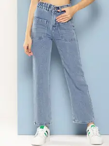 BAESD Girls Comfort Relaxed Fit  Heavy Fade Stretchable Jeans