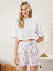 Trendyol Women Pack Of 3 Printed Pure Cotton Lounge Shorts